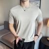 Футболка Summer Water Soft Cotton с короткими рукавами и круглым вырезом, мужская однотонная повседневная футболка Ice Silk