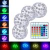 Работающие от батареек 10 светодиодов RGB Светодиодные погружные фонари Подводный ночник Садовые фонари для бассейна для свадебной вечеринки Ваза Чаша