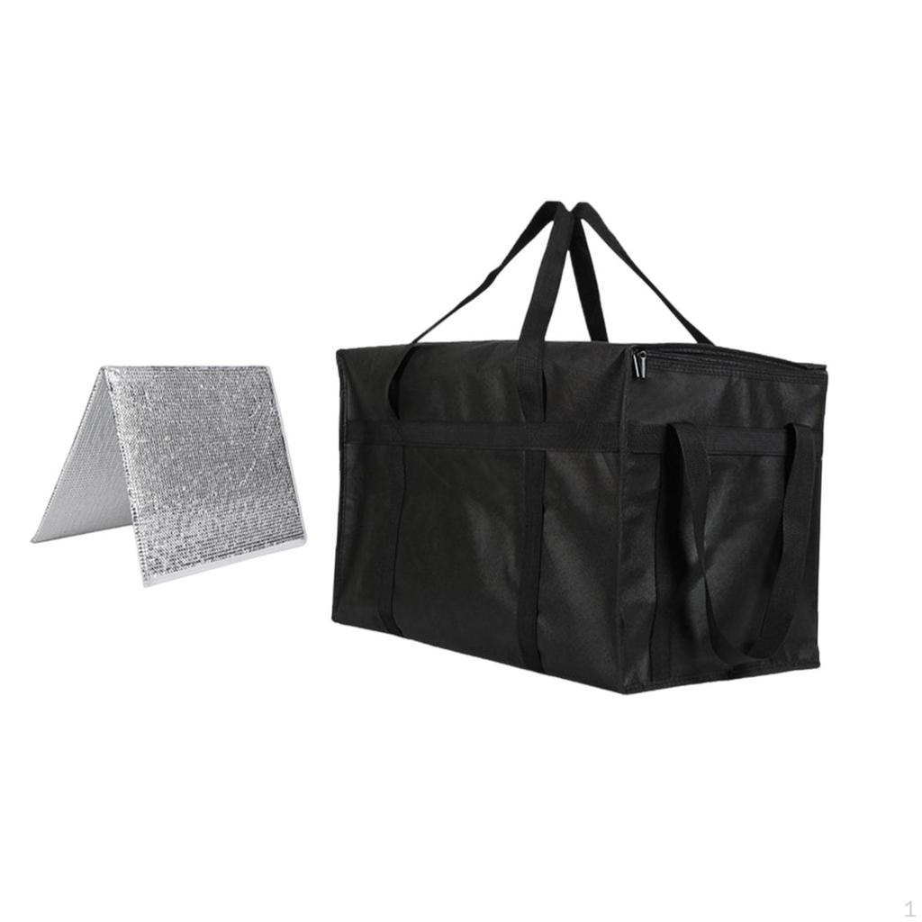 Insulated Food Delivery Bag Lightweight Pizza Warmer Camping Travel Shopping blue