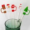 10mm Christmas Straw Cover Cap Dust-Proof Reusable Straw Tips Lids for Stanley Cup Straw Topper Compatible with 30&40 Oz Tumbler