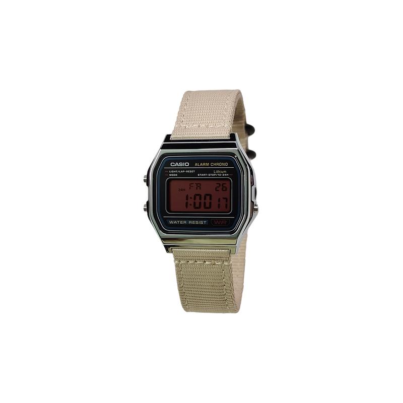 Casio Индивидуальные часы модифицированная серия модифицированные часы стекло Кварцевый силиконовый ремешок мужчины и женщины одинаковый стиль черный циферблат A158WA-1