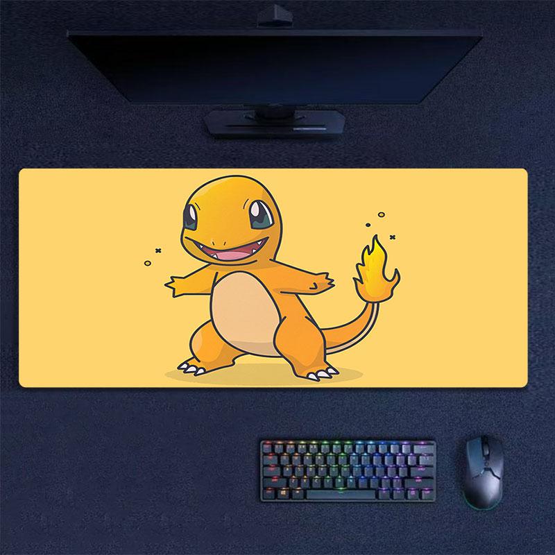 Charmander Mouse Pad, Large Gaming Desk Mat, Non-slip XXL Mousepad for Laptop & Tablet, Mini PC Playmat with Stitched Edges