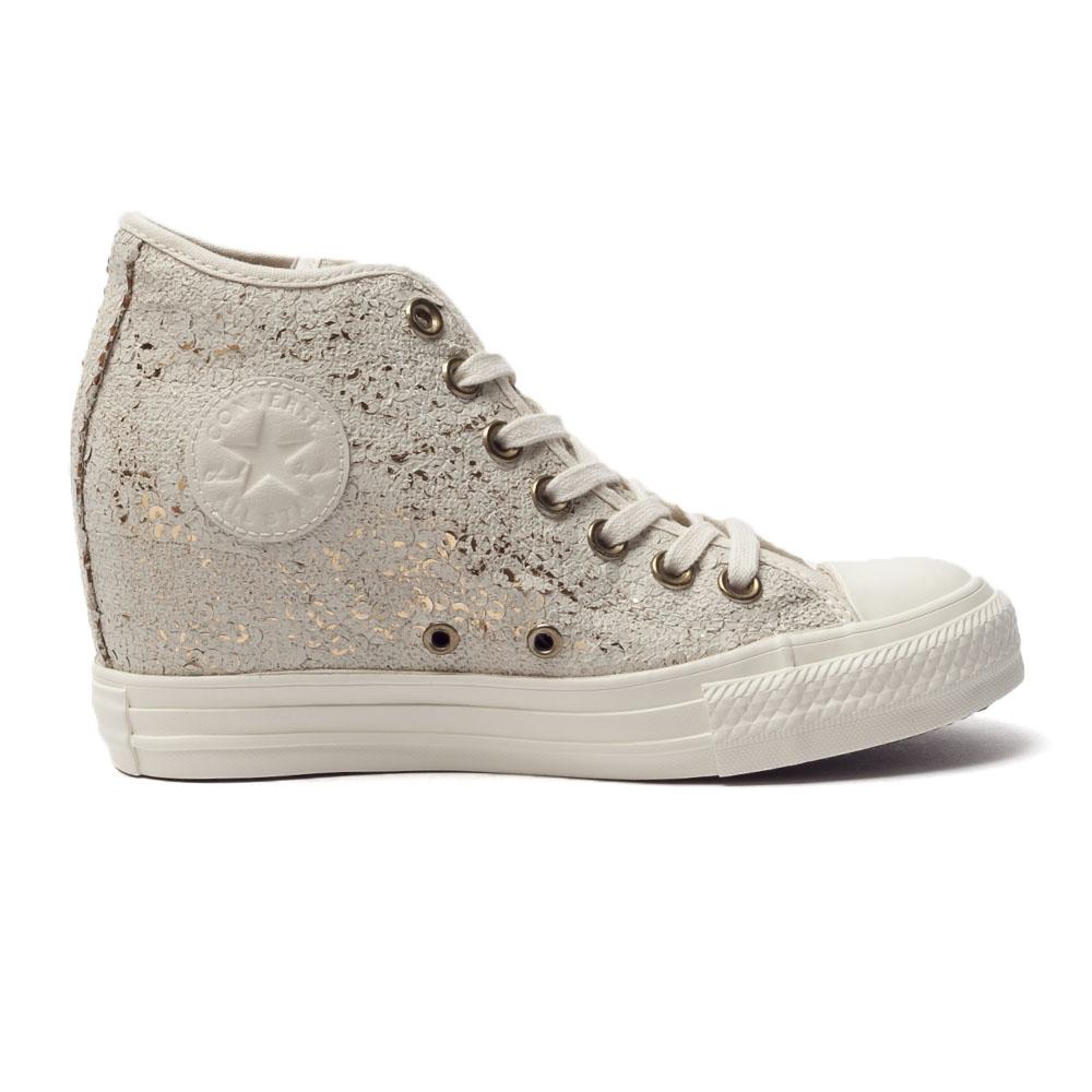Converse Кеды CHUCK TAYLOR Высокие Канвас Женские Бежевые 551556C