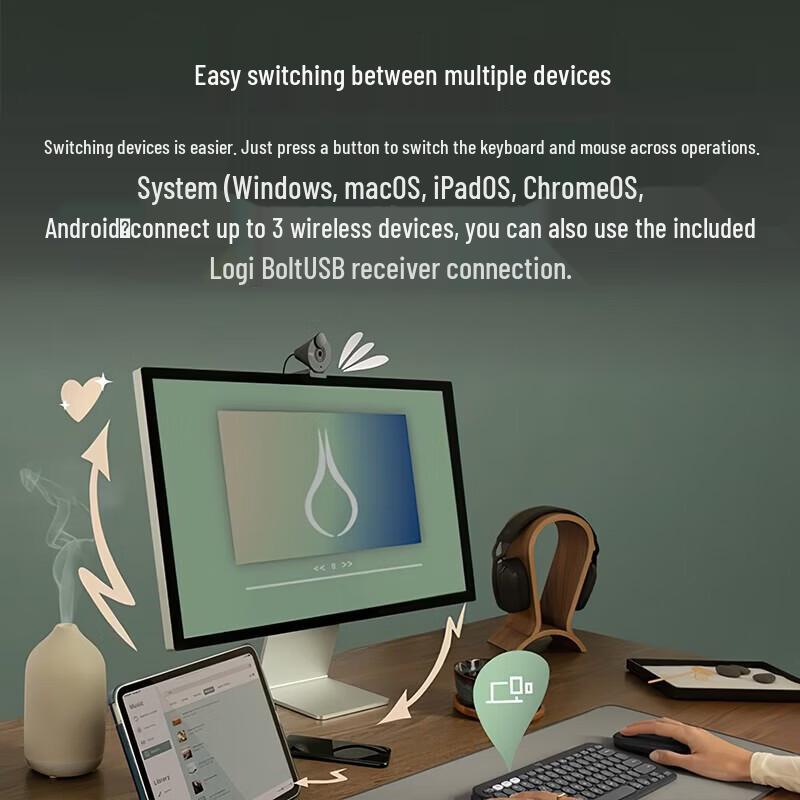 Беспроводная Bluetooth-клавиатура Logitech Pebble 2 Combo