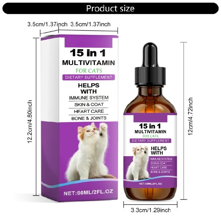 Кошки Мультивитамины Жидкие Лакомства для Кошек для Здоровья Добавки для Питания Питомцев для Улучшения Питания