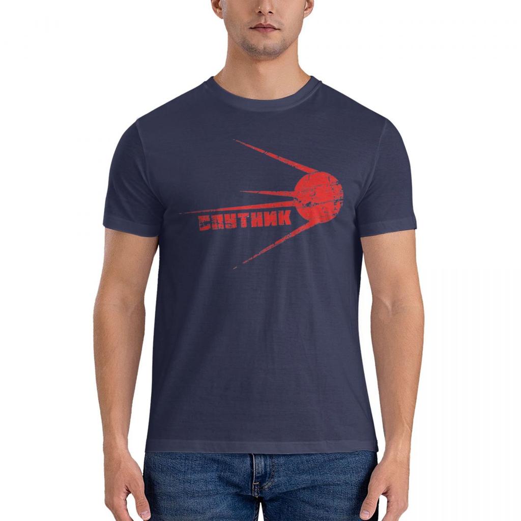 SPUTNIK CCCP Russian T Shirt Beach Y2K Casual T Shirts 100% Cotton Leisure Tee Shirt For Mens Short-Sleeve Design Tees