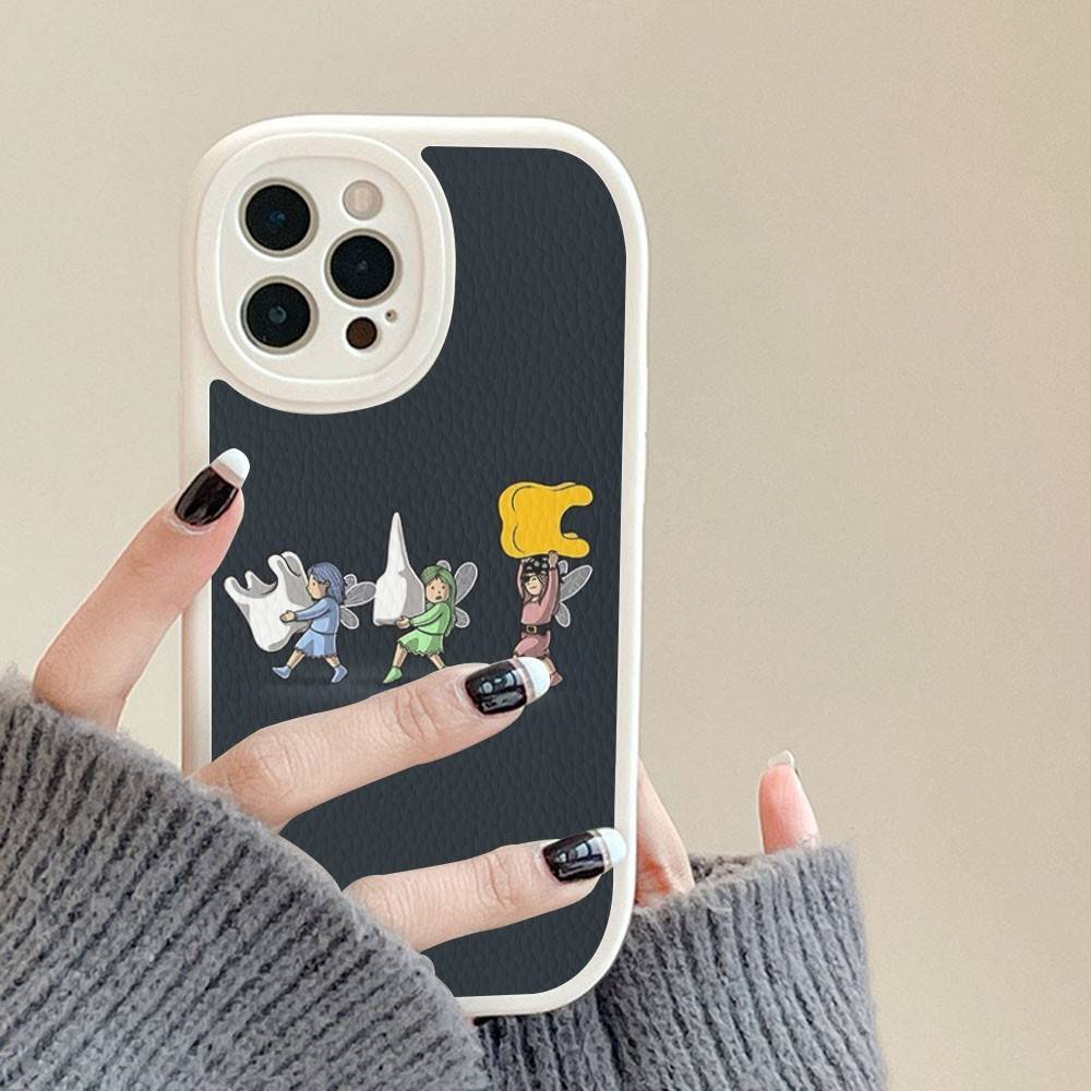 Чехол для телефона с рисунком зубов для стоматолога для IPhone 16 15 14 13 12 11 Pro Max Plus Мягкий кожаный чехол