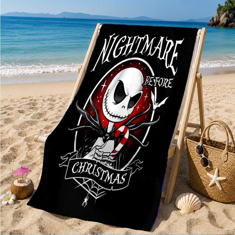 Skull Jack Artwork Printed Microfiber Beach Towel, Soft And Absorbent, Quick-Dry, Ideal for Summer Travel, Beach Essential, Swimming Pool