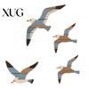 Hand-painted Seagull Decorations 4Pcs/Set Wall Pendant Bright Feather Seagull-themed Home Decor Color Woodcarving Artwork Decoration Beach House