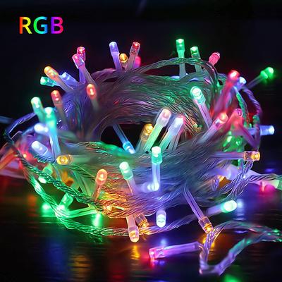 10M 100LED Домашнее украшение Праздничный свет RGB светодиодный уличный вечеринка свадьба Рождество освещение садовые огни 220V EU 110V US вилка