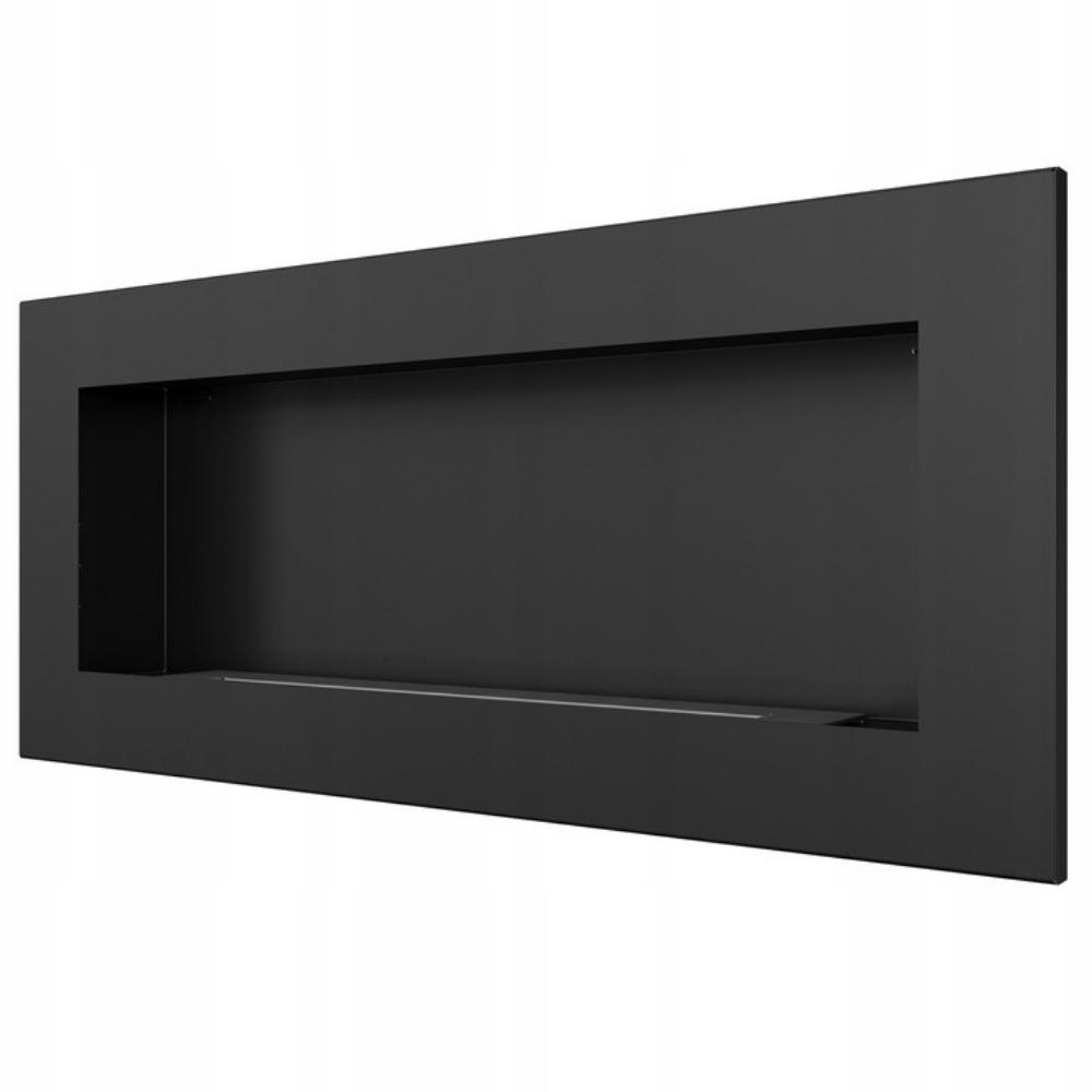 Wall Mounted Bioethanol Fireplace DELTA SLIM Black TÜV 