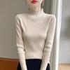 Exquisite Long-sleeved Bottoming Shirt Women's Autumn and Winter New Semi-turtleneck Sweater with Long-sleeved Fungus Edge Top