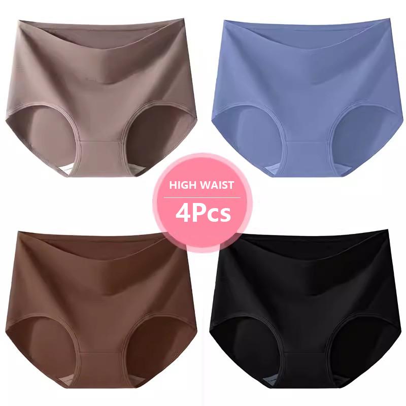 Плюс размер M-5XL Трусики с высокой талией Женское дышащее хлопковое нижнее белье Трусы с принтом Женское нижнее белье