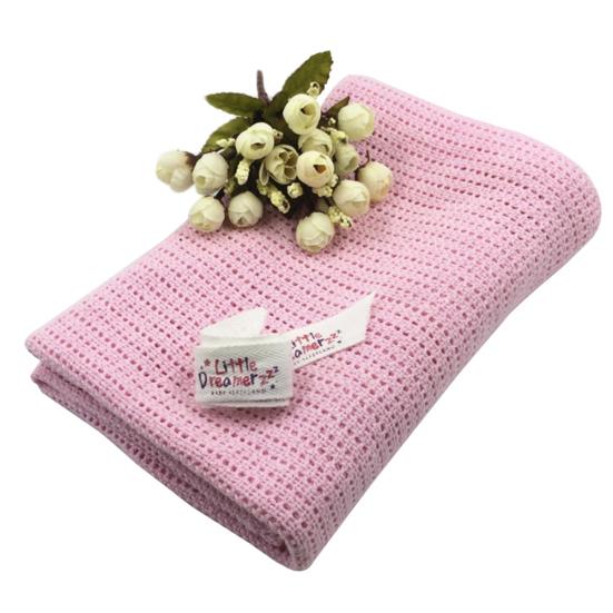 Детские мягкие теплые хлопковые однотонные вязаные крючком прямоугольные одеяла для новорожденных