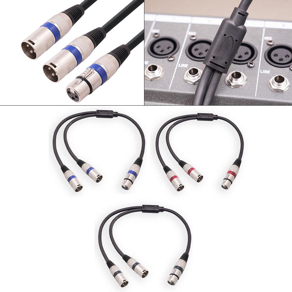 Разветвительный кабель XLR 20*15 см, 3-контактный сбалансированный черный шнур