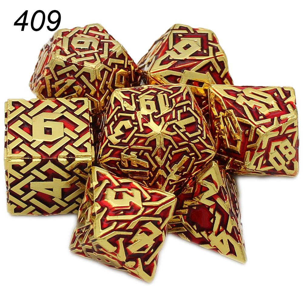 Solid Polyhedral Dice for Role Playing Game, Metal Dice, D & D, DND, Rpg, Rol, Pathfinder Board Game, New Style, 7Pcs, 2023