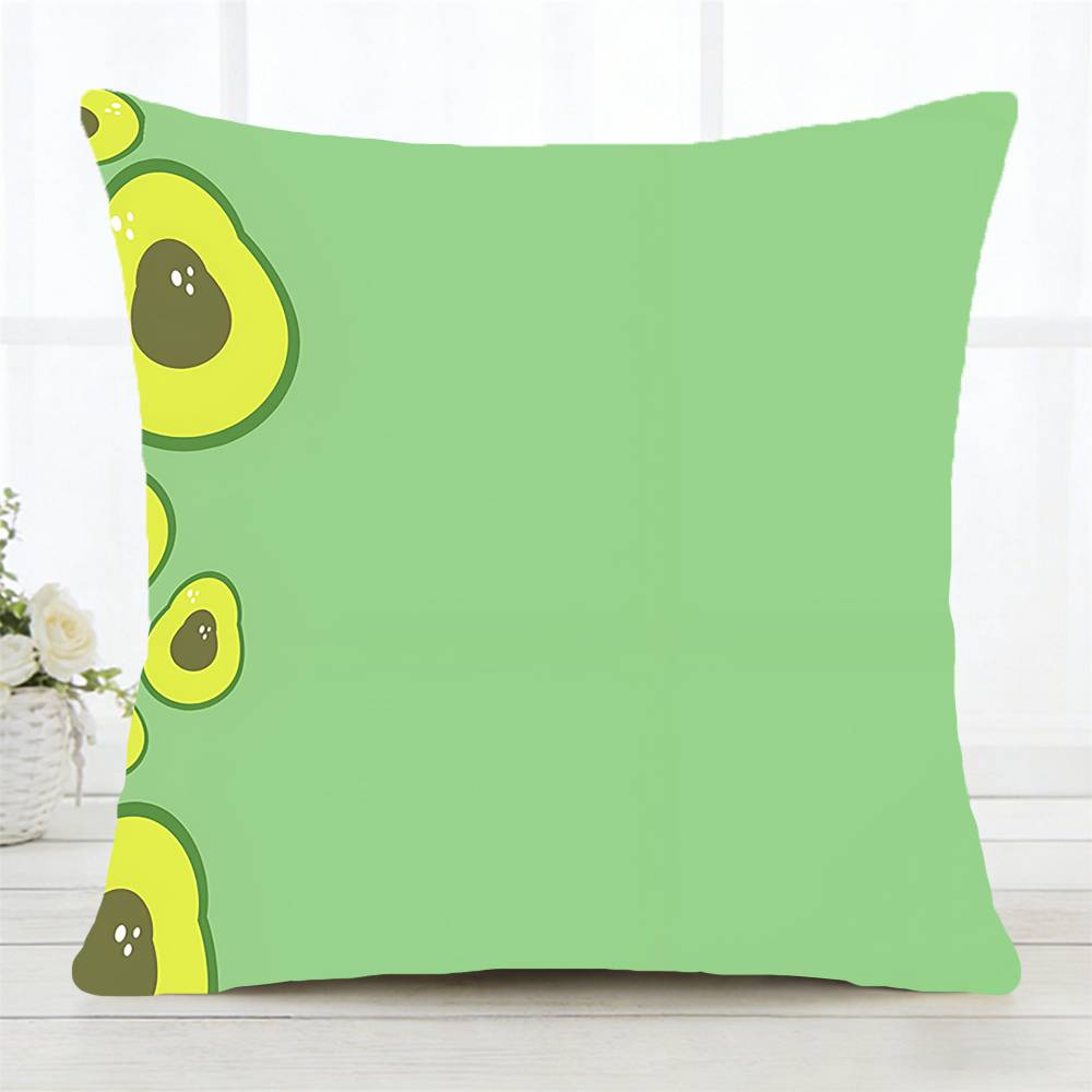 A Green Avocado Pillow Case Fashion Square Pillowcase Bedroom Sofa Room Ins Decoration Leisure