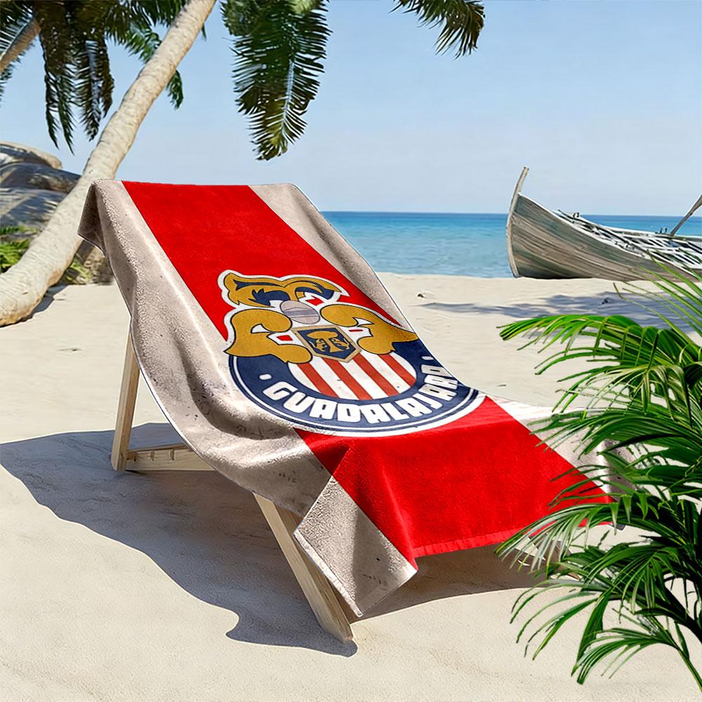 Guadalajara Soccer Team Towel Beach Towel Quick-drying for Travel Outdoor Sports Jogging Beach and Swimming