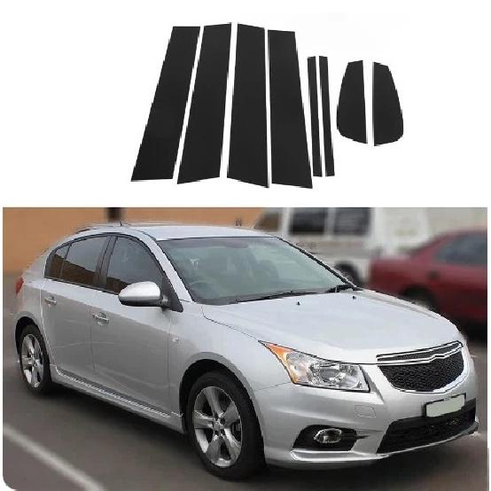 Для Chevrolet Cruze хэтчбек 2013-15 декорация окон накладка на дверную раму блестящая черная наклейка на центральную стойку
