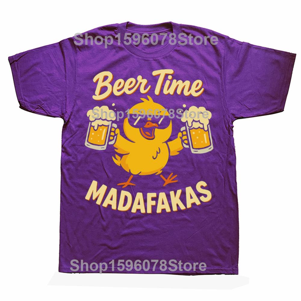 Футболка Beer Time Madafakas Ретро Футболки с графикой для любителей пива Европейский размер 100% хлопок Мягкая Унисекс Летняя футболка