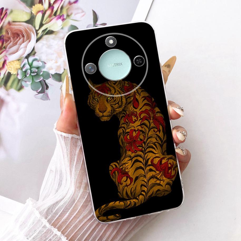 6.8" Case For Honor X9c Smart 5G Cover Cool Fashion Dragon Lion Wolf Cartoon Soft Silicone Phone Cases For HonorX9c Smart Bumper