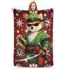 1PC One Pieces Group Photo Burst Character Collage  Winter Blankets for Adults Bedding Home Interior Sofa Knee