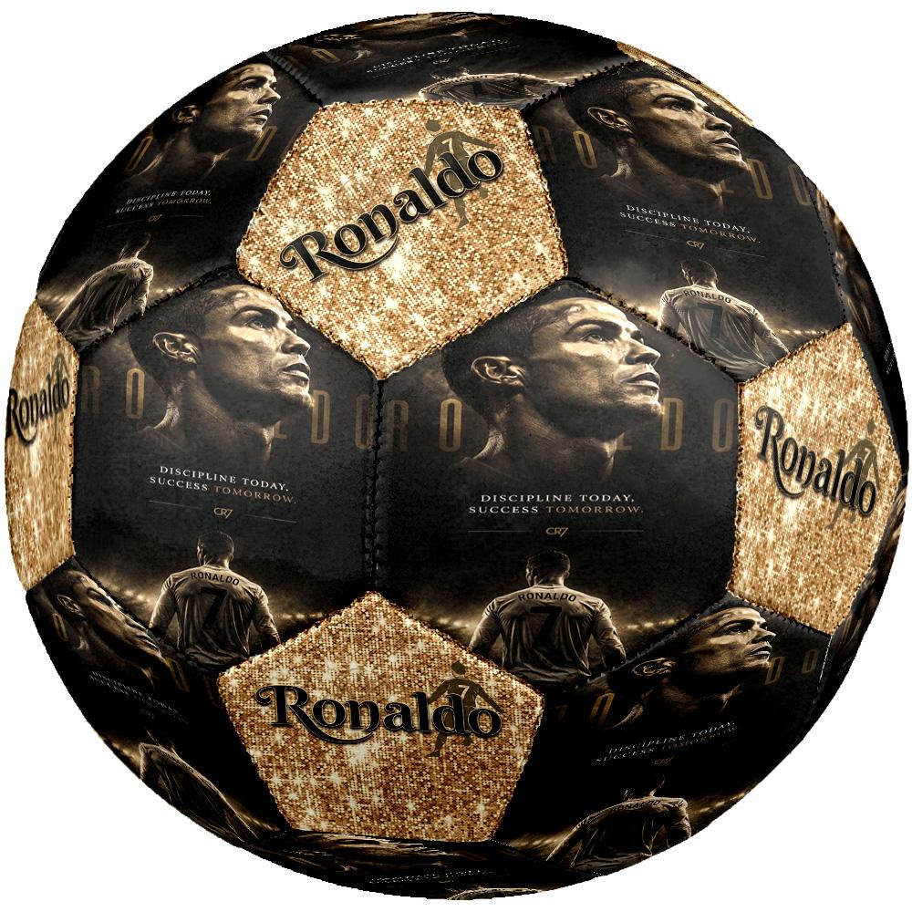 Ronaldo's Golden Celebration Soccer Ball Size 5 Football Machine-Stitched Indoor/Outdoor Universal Football perfect gift for sports enthusiasts