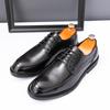 Fashion New Men Business Formal Leather Shoes Black Lace-up Business Office Wedding Banquet Leather Shoes Size 38-46 Men Shoes