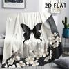 1Pc 2D FLAT Ink Black White Print Flannel Blanket,High quality Comfortable for All Seasons,Home Decor,Warmth and Comfort,Perfect for Christmas Gifts