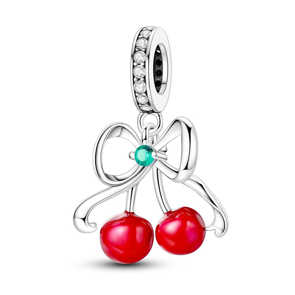 Fruit Charm Bead 925 Silver Strawberry Cherry Avocado Fit Original Bracelet Diy Fashion Jewelry