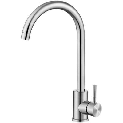 AIMOONSA Robinet Mitigeur Inox 304 Pour Évier, Bec Haut Pivotant 360°, Disque Céramique, 355 Mm, Argent
