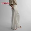 Edition Red Label 2025 Summer High-Waist White Linen Wide-Leg Pants
