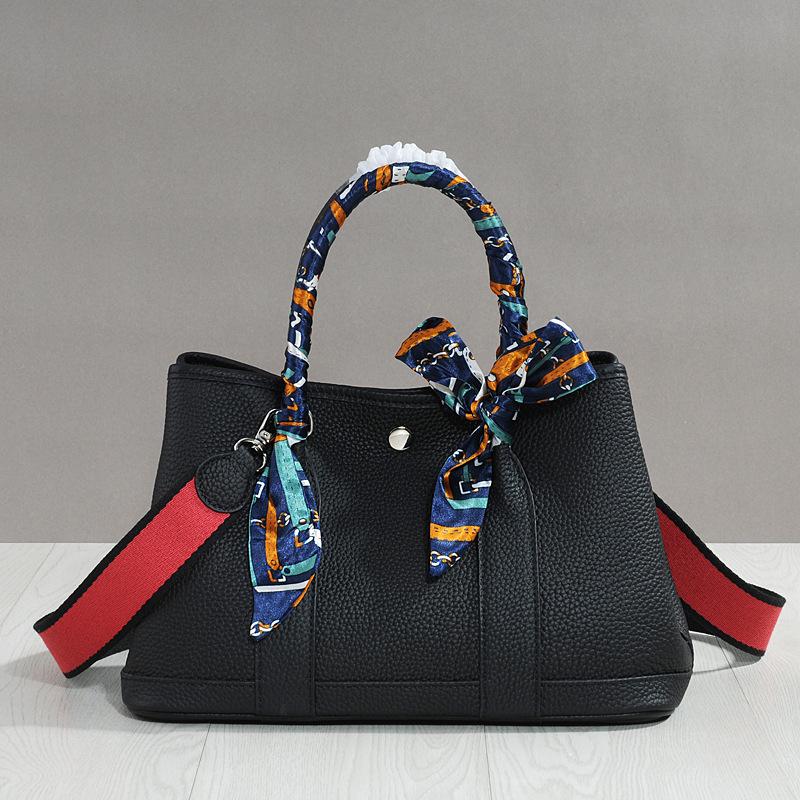 Женская большая садовая сумка из коровьей кожи в стиле знаменитостей 2024 года — универсальная, модная, удобная для переноски через плечо и в кармане