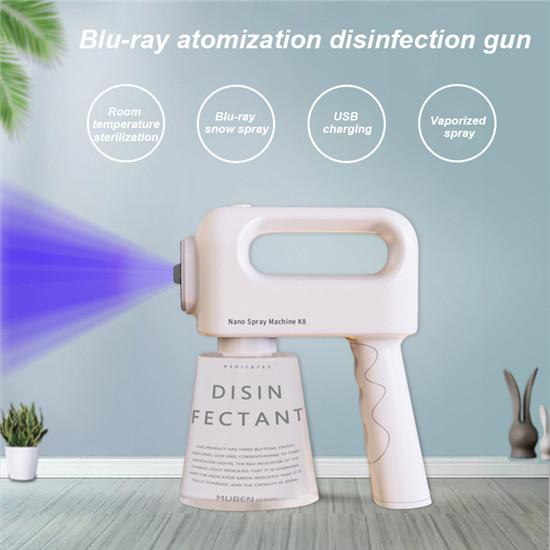 K8 Blue Light Atomization Дезинфицирующий пистолет-распылитель емкостью 500 мл Ручной дезинфекционный распылитель