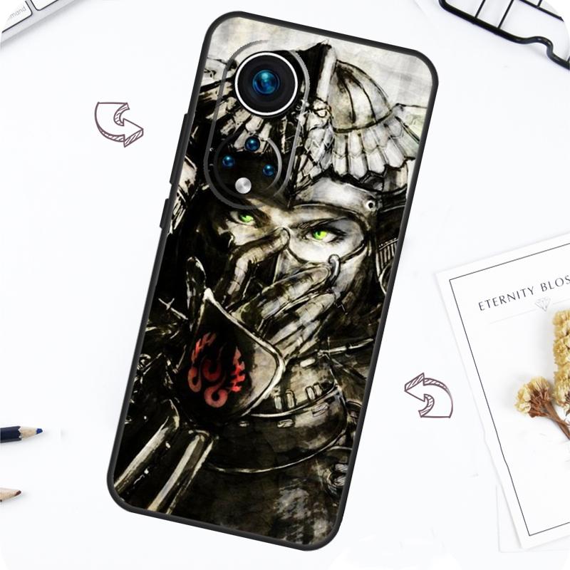 Чехол-шлем самурая-воина для Honor Magic 7 5 6 Lite Honor 200 Pro X8b X9a X8a X8 X9 X9c X9b 50 70 90 Lite