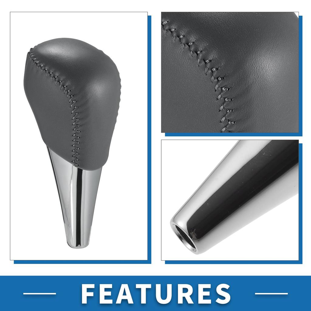 ABSOPRO Автоматическая ручка переключения передач для Toyota Camry Пластик Искусственная кожа Автомобильная ручка рычага переключения передач Серая с серой строчкой 2007-2014,