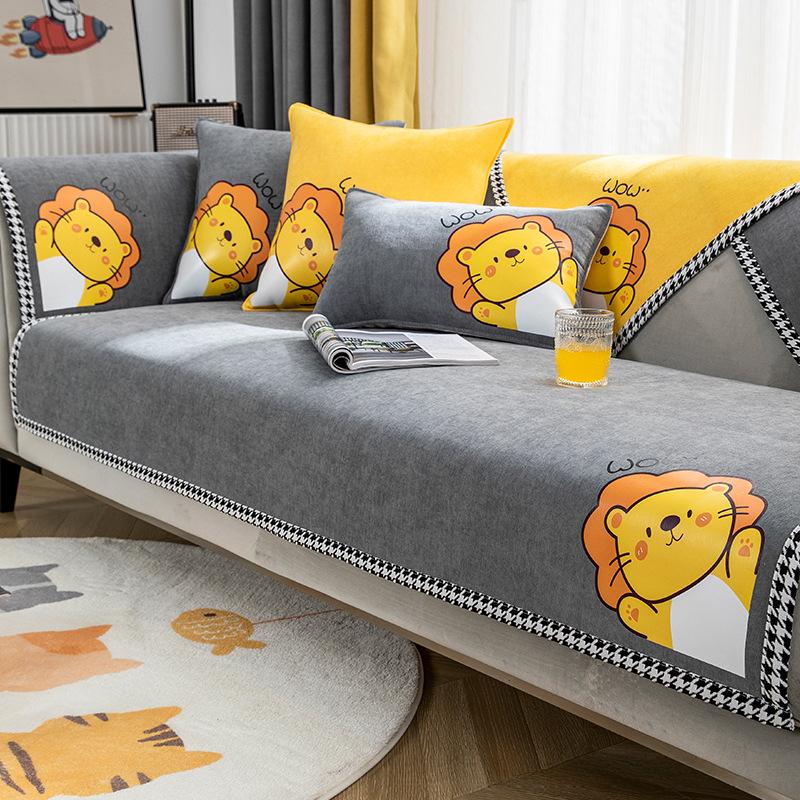 Диванная подушка Four Seasons, универсальная скандинавская простая нескользящая синельная легкая роскошная тканевая подушка