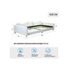 Lit enfant - MUVOE - 90x200 cm - Tissu Teddy - Cadre souple - Multifonctionnel