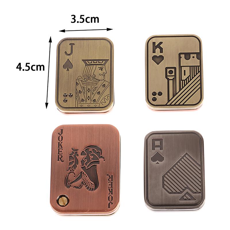 Slider Poker A K Metal Push Card Edc Spinners Antistress Papa Decompression Hand Spinner Stress Relief Toys