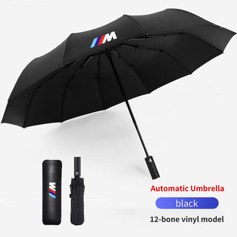 XKUGH1 For BMW New 2025 For BMW Car 12 Bone Fashion Folding Windproof Rainy UV Sunny Umbrella Accessory E87 E70 E91 E30 G20 E92 E93 E60