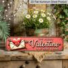 2D Flat Aluminium Decorative Sign| European-Style Decorative Item with Heart and Envelope Patterns, Handwritten-Inspired Text, Ideal for Living