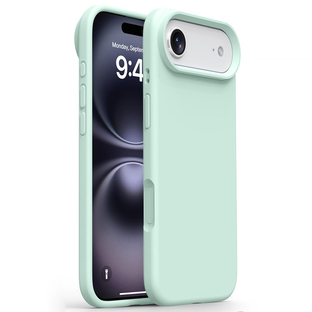 For iPhone 17 Air Case Soft Microfiber Lining Liquid Silicone+PC Phone Cover