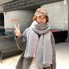 Autumn and Winter High-end Scarf Sweet Simple Shawl Warm Thickened Scarf Women