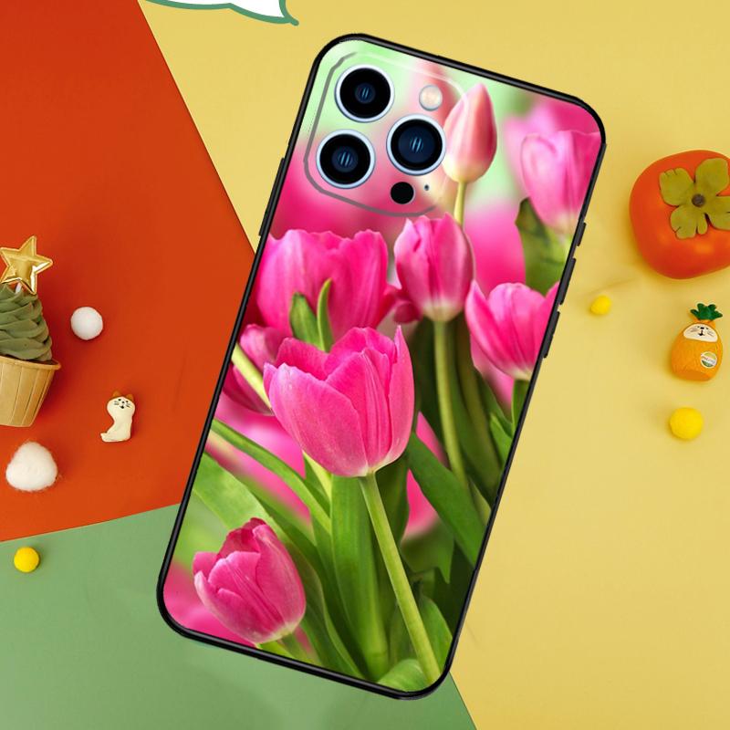 Цветочный чехол для телефона с тюльпанами для iPhone 17 Pro Max 16 15 13 12 11 14 Pro Max Plus 12 13 Mini 16e 17 Air Cover