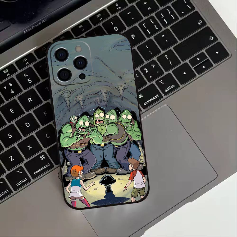 P-Plants Zombies Game Phone Case For iPhone 17,16,15,14,13,12,11 Plus,Pro Max,XS,Soft Silicone Black Cover
