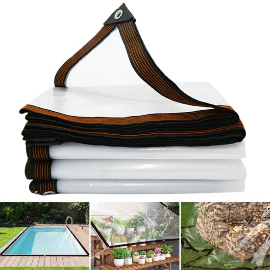 Прозрачный брезент для сада, водонепроницаемое покрытие с веревкой, многофункциональный водонепроницаемый брезент