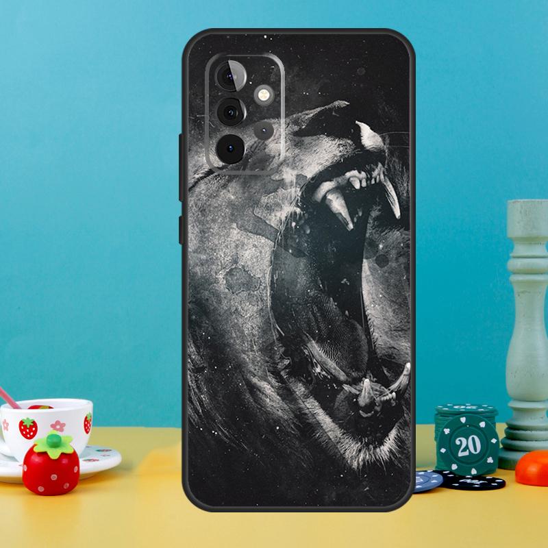 Чехол "Рычащий Лев" для Samsung Galaxy A35 A26 A16 A05 A55 A15 A32 A12 A22 A52 A54 A34 A14 A56 A36 A13 A53