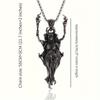 Модное ожерелье с подвеской в ​​виде трех сиамских ведьм и фехтовальщиков в стиле панк, готики, модные ювелирные изделия, мужское ожерелье с подвеской
