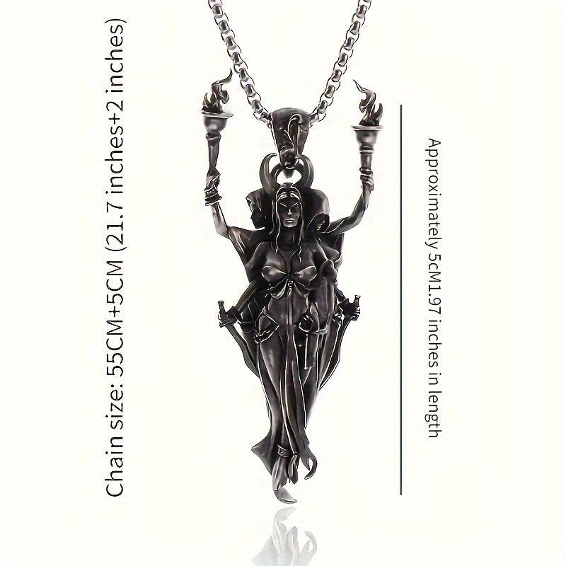 Модное ожерелье с подвеской в виде трех сиамских ведьм и фехтовальщиков в стиле панк, готики, модные ювелирные изделия, мужское ожерелье с подвеской