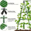 6pcs Climbing Trellis Wrapped In Plastic Steel Pipe, Outdoor Gardening Flower Stand Bracket, Courtyard Cucumber Grape Plant Climbing Support Pole